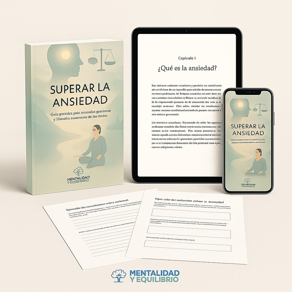 "Superar La Ansiedad": GUIA+WORKBOOK para recuperar el control de tu bienestar emocional.
