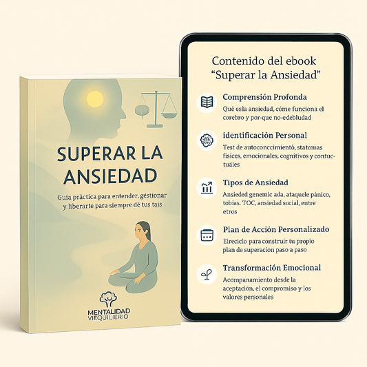 "Superar La Ansiedad": GUIA+WORKBOOK para recuperar el control de tu bienestar emocional.