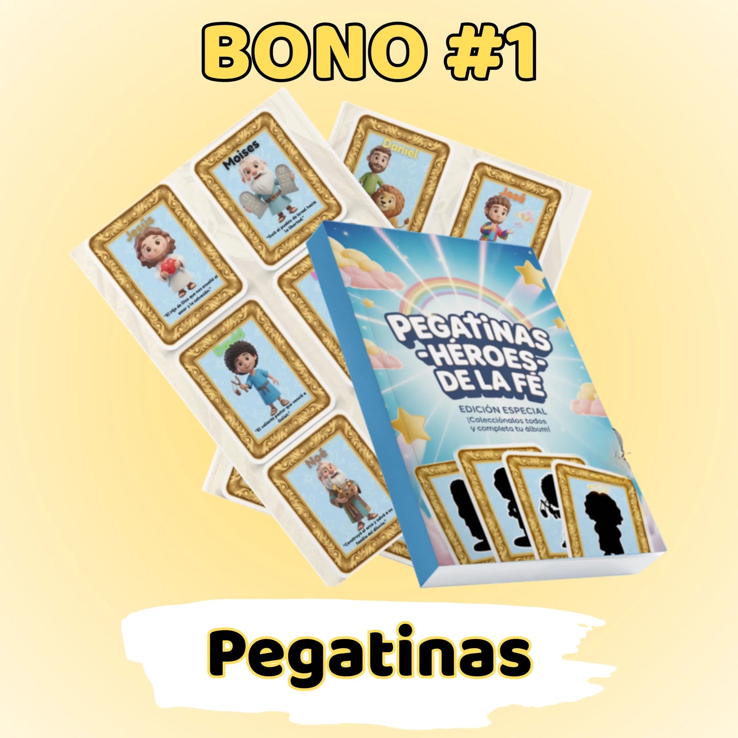 📦 Pack Bíblico Infantil “Héroes de la Fe” | Álbum+ 3 Bonus Exclusivos (4x1)