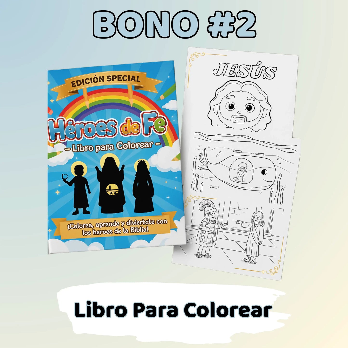 📦 Pack Bíblico Infantil “Héroes de la Fe” | Álbum+ 3 Bonus Exclusivos (4x1)
